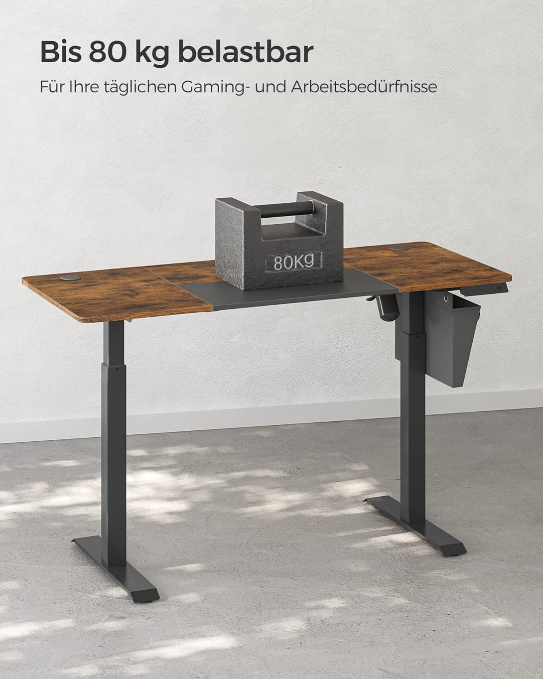 Állítható magasságú elektromos íróasztal 140 x 60 cm-VASBÚTOR