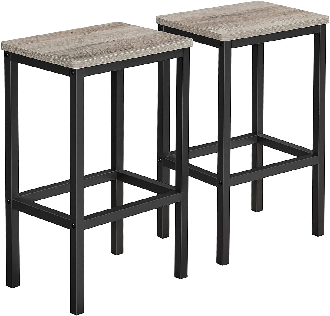 2 db bárszék szett Konyhai székek 40 x 65 x 30 cm, greige-fekete-VASBÚTOR