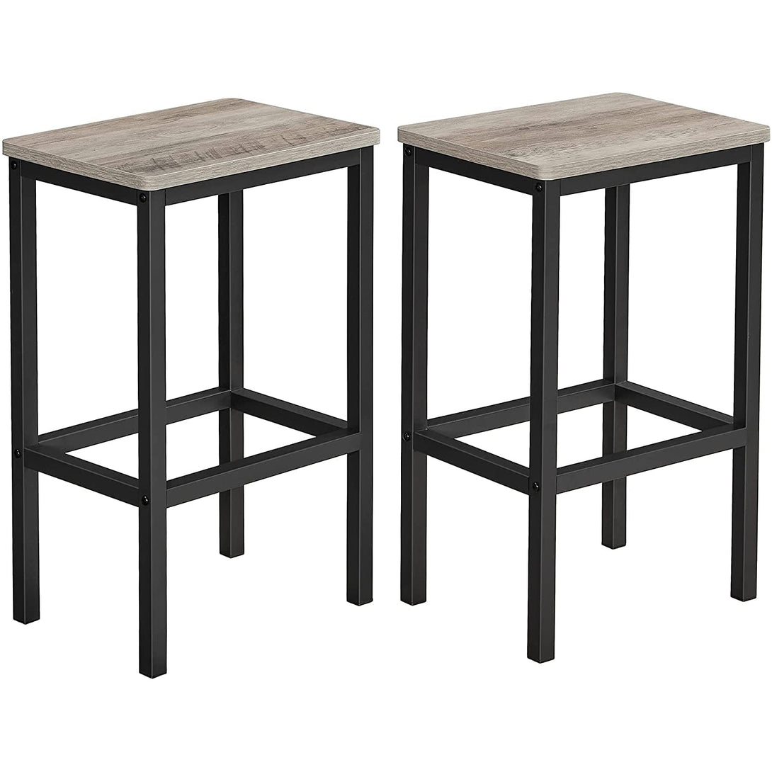2 db bárszék szett Konyhai székek 40 x 65 x 30 cm, greige-fekete-VASBÚTOR