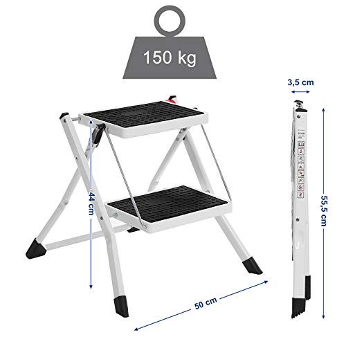 2 lépcsős létra max. Terhelhetőség 150 kg-ig-VASBÚTOR
