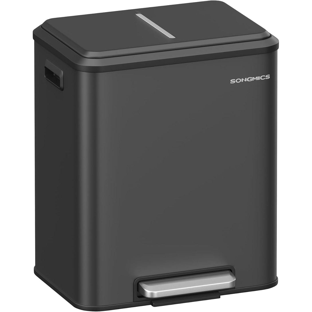 2 x 15 literes konyhai szemetes fekete színben-VASBÚTOR