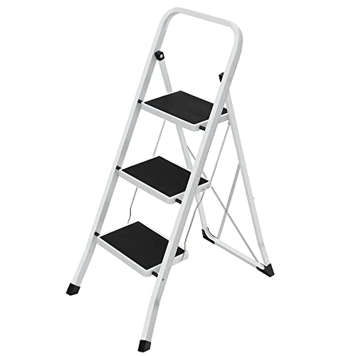 3 lépcsős létra, összecsukható, max. teherbírás: 150 kg-VASBÚTOR