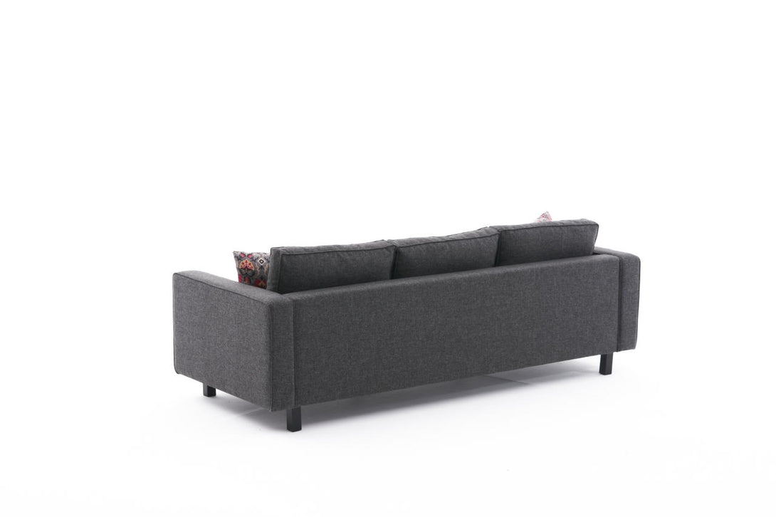3 személyes kanapé Kale Linen - Antracit-VASBÚTOR