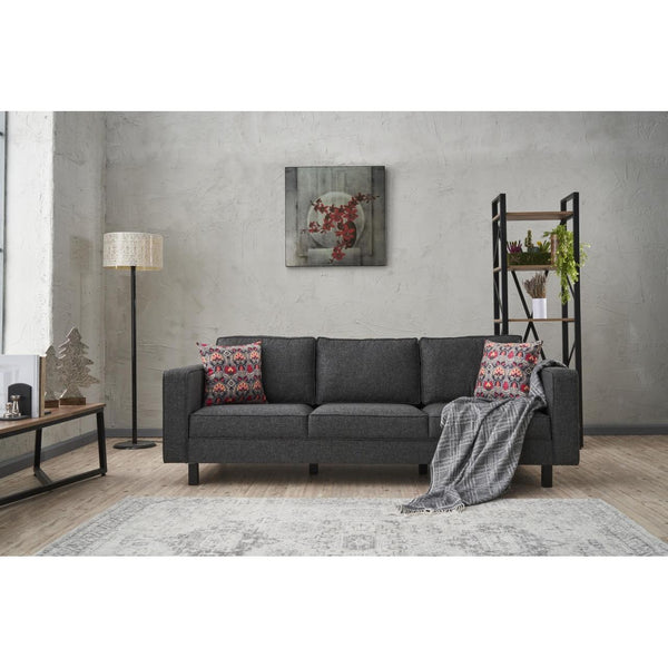 3 személyes kanapé Kale Linen - Antracit-VASBÚTOR