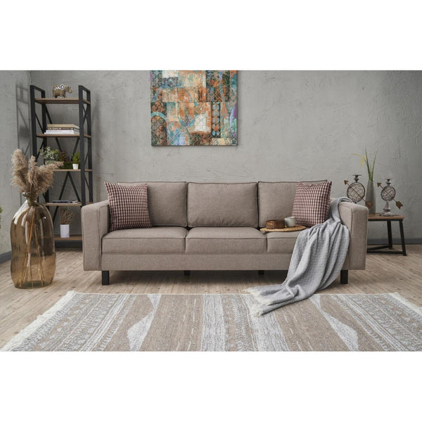 3 személyes kanapé Kale Linen - Krém-VASBÚTOR