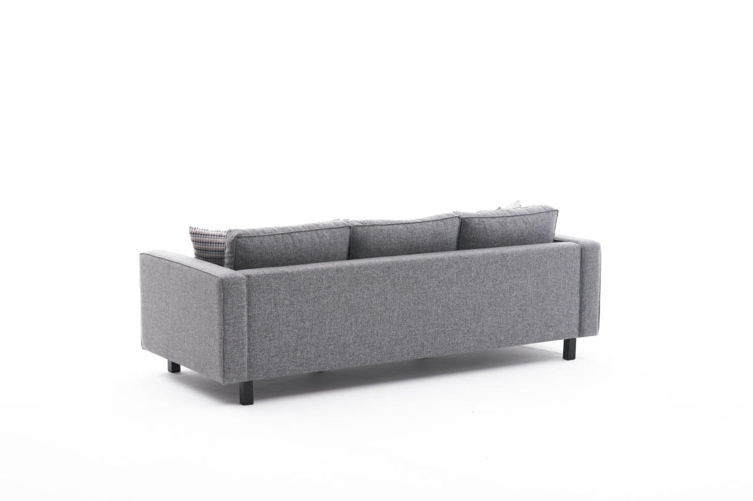 3 személyes kanapé Kale Linen - Szürke-VASBÚTOR