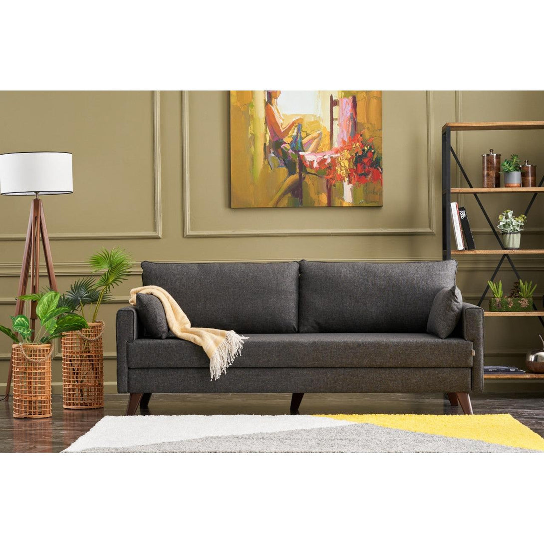3 személyes kanapéágy Bella Sofa - Antracit-VASBÚTOR