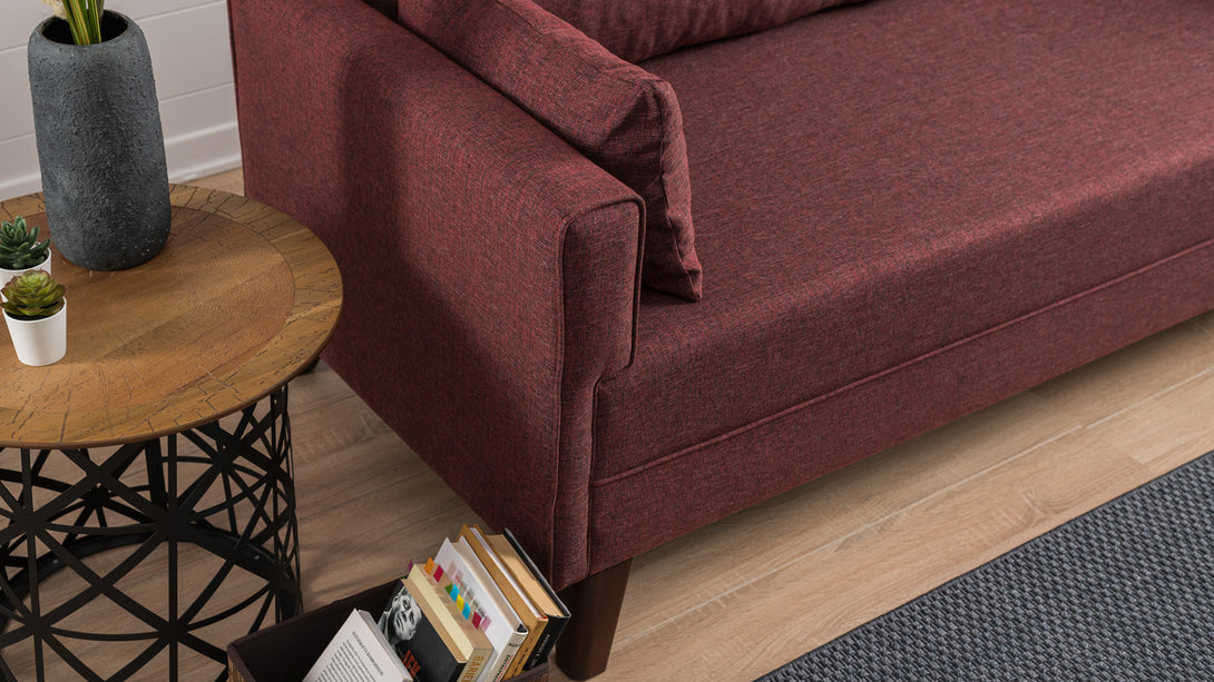 3 személyes kanapéágy Bella Sofa - Bordó-VASBÚTOR