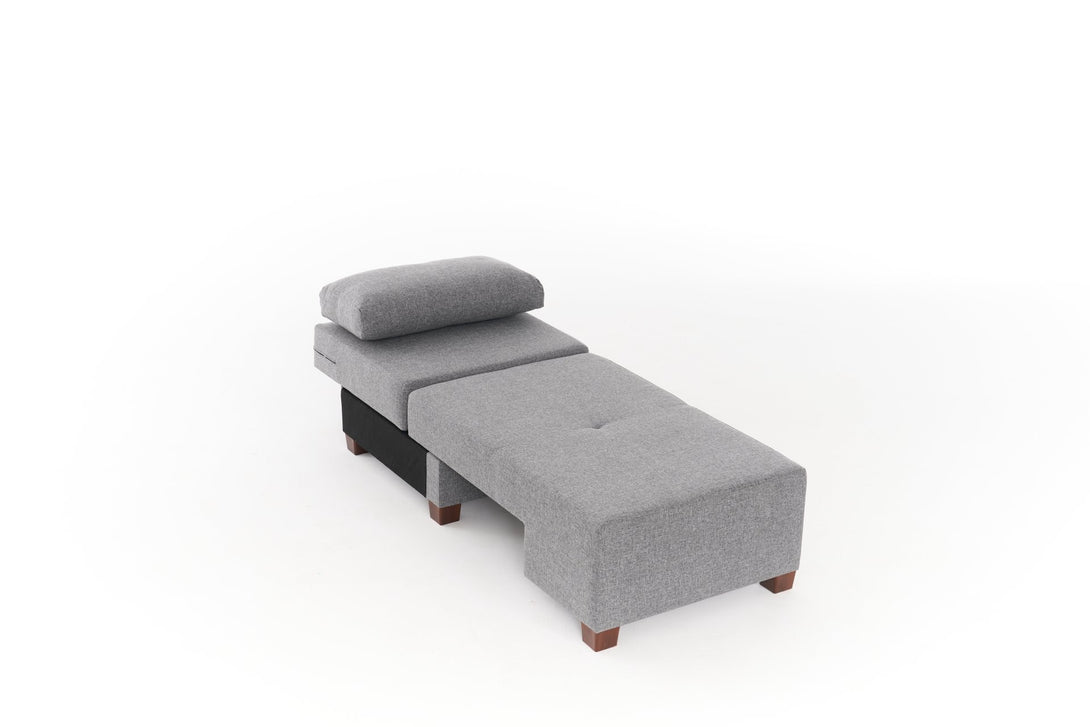 3 személyes kanapéágy Perenna Linen - Szürke-VASBÚTOR