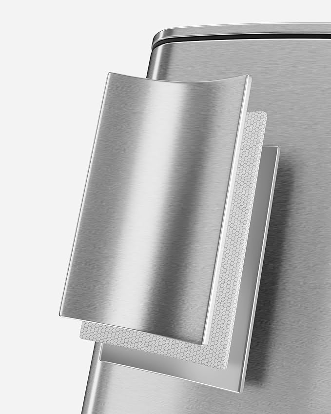 30 literes acél pedálos szemetes belső vödörrel, metál ezüst-VASBÚTOR