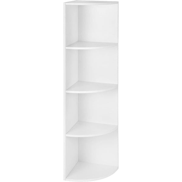 4 Szintes sarokpolc, álló tárolópolc 30 x 129,5 x 30 cm, fehér-VASBÚTOR