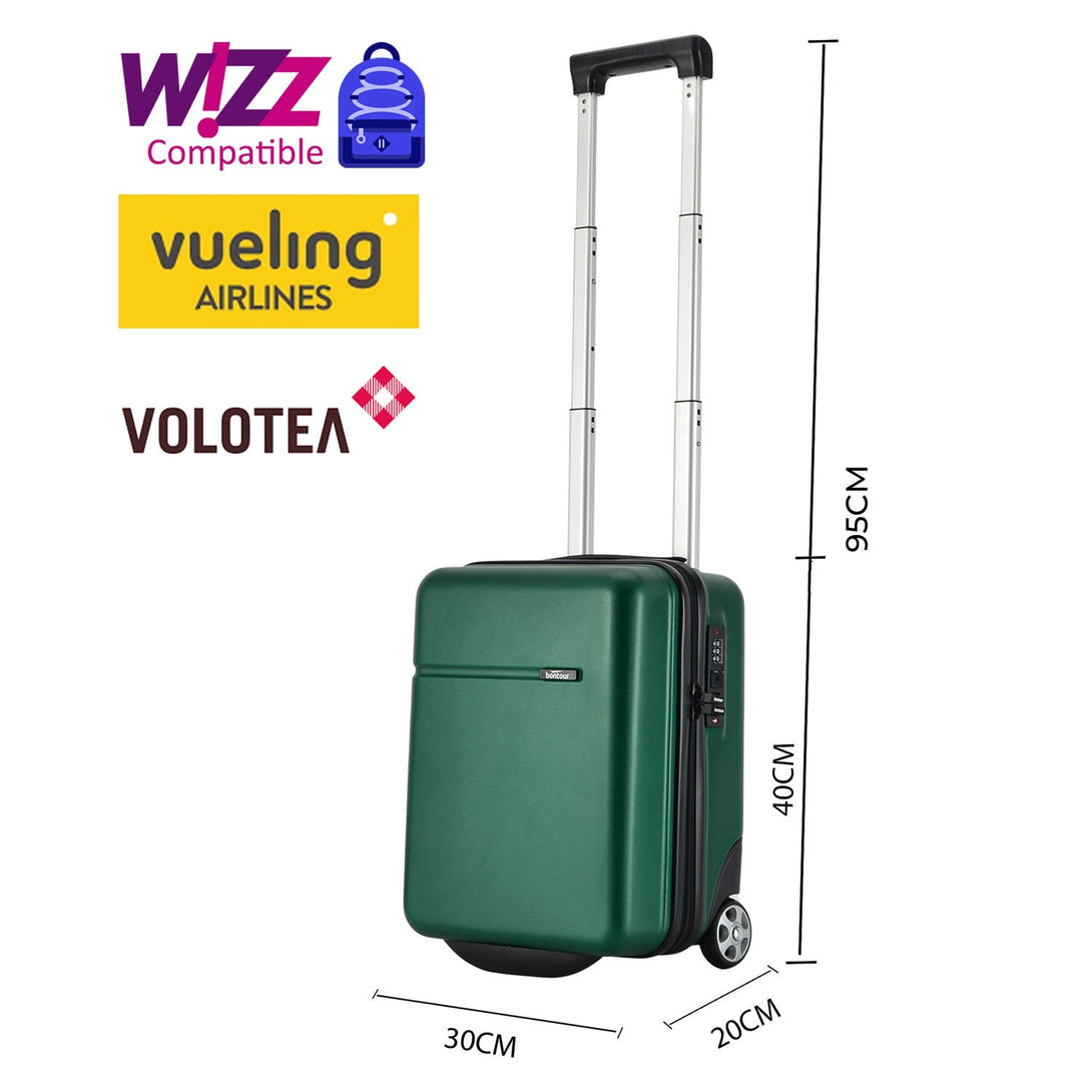 40x30x20cm bőrönd, WIZZ AIR felvihető kézipoggyász, Zöld Outlet-VASBÚTOR