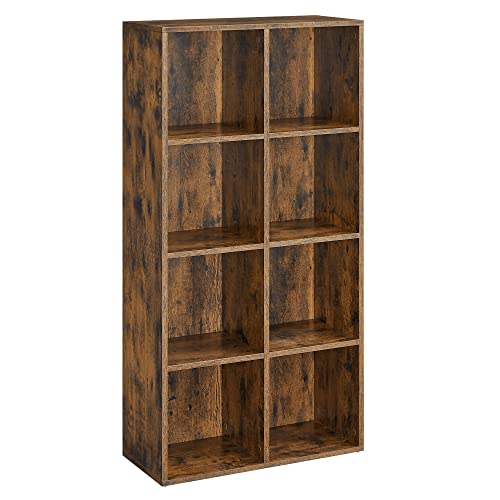 8-kockás könyvespolc 65,5 x 30 x 13,5 cm, rusztikus barna-VASBÚTOR
