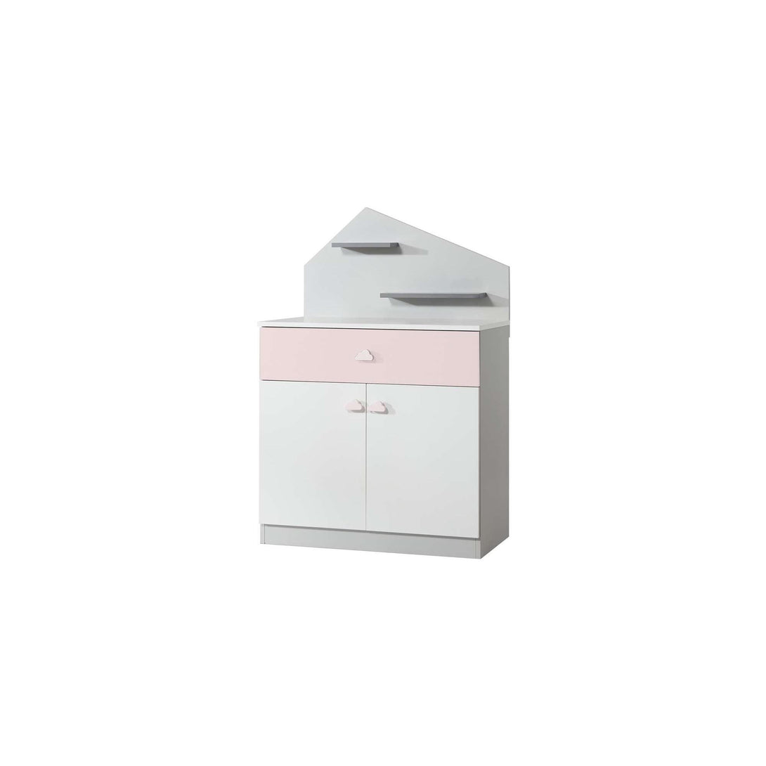 AYDER Komód gyerekeknek, Pink-VASBÚTOR
