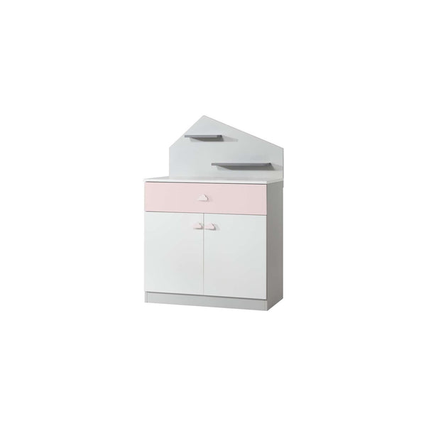 AYDER Komód gyerekeknek, Pink-VASBÚTOR