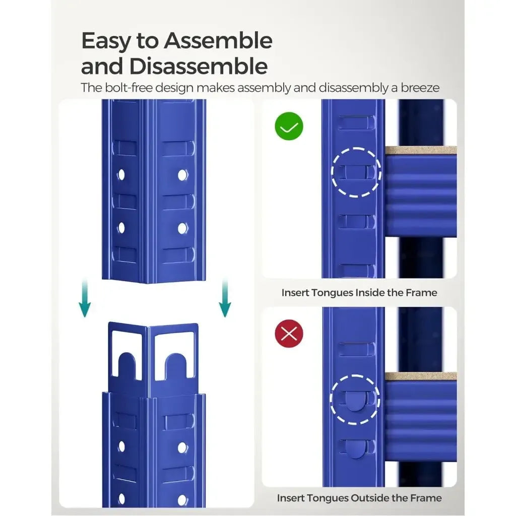 Acél polcrendszer 2 db-os, 180x90x40 cm, kék-VASBÚTOR