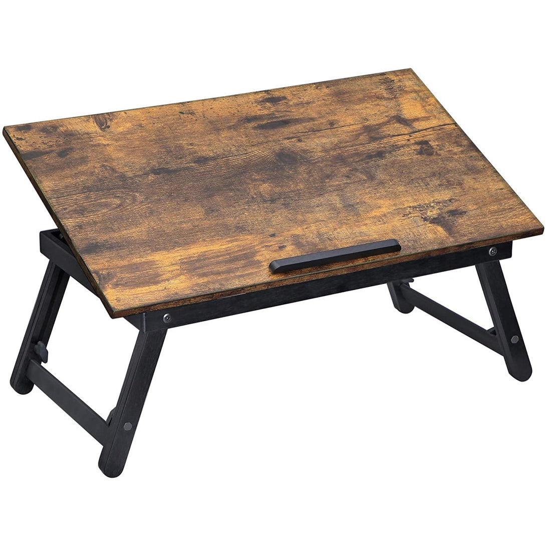 Állítható laptop asztal, multifunkcionális asztal, rusztikus barna-VASBÚTOR