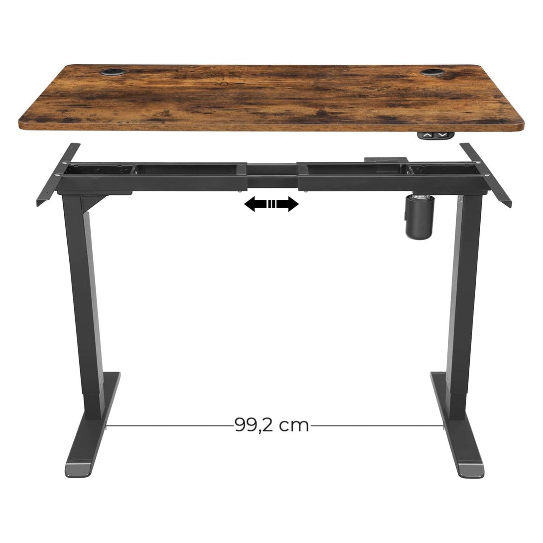 Asztallap elektromos íróasztalhoz, 120 cm, rusztikus barna-VASBÚTOR