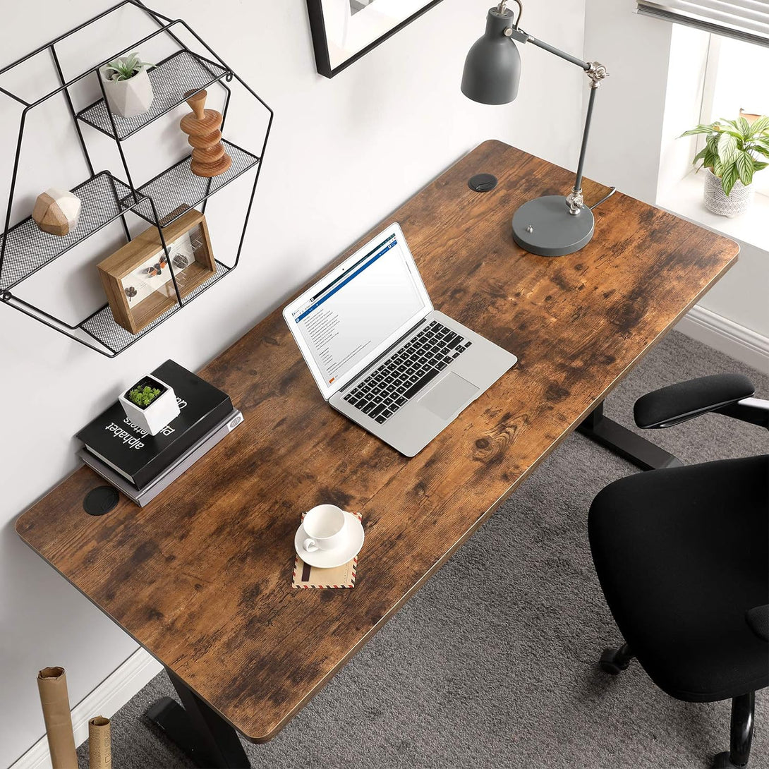 Asztallap elektromos íróasztalhoz, 140 cm, rusztikus barna-VASBÚTOR