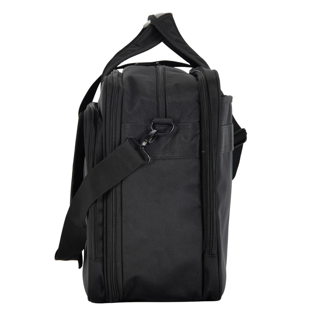 BONTOUR 17,3" laptop táska, bővíthető üzleti aktatáska több rekeszzel és nagy oldalsó zsebbel.-VASBÚTOR