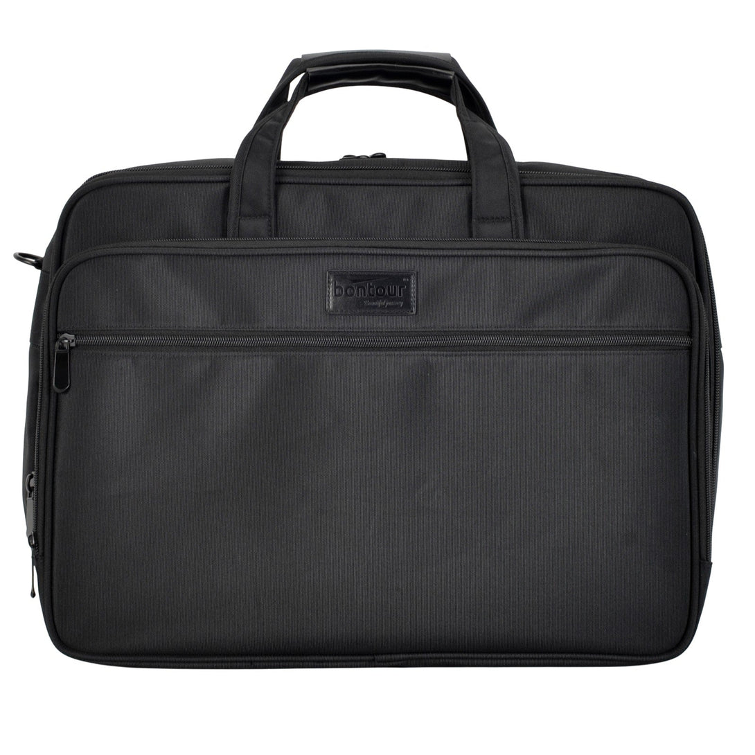 BONTOUR 17,3" laptop táska, bővíthető üzleti aktatáska több rekeszzel és nagy oldalsó zsebbel.-VASBÚTOR