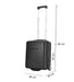 BONTOUR CabinOne Kabinbőrönd az EasyJet számára, Fekete Színben(45x36x20 cm)-VASBÚTOR