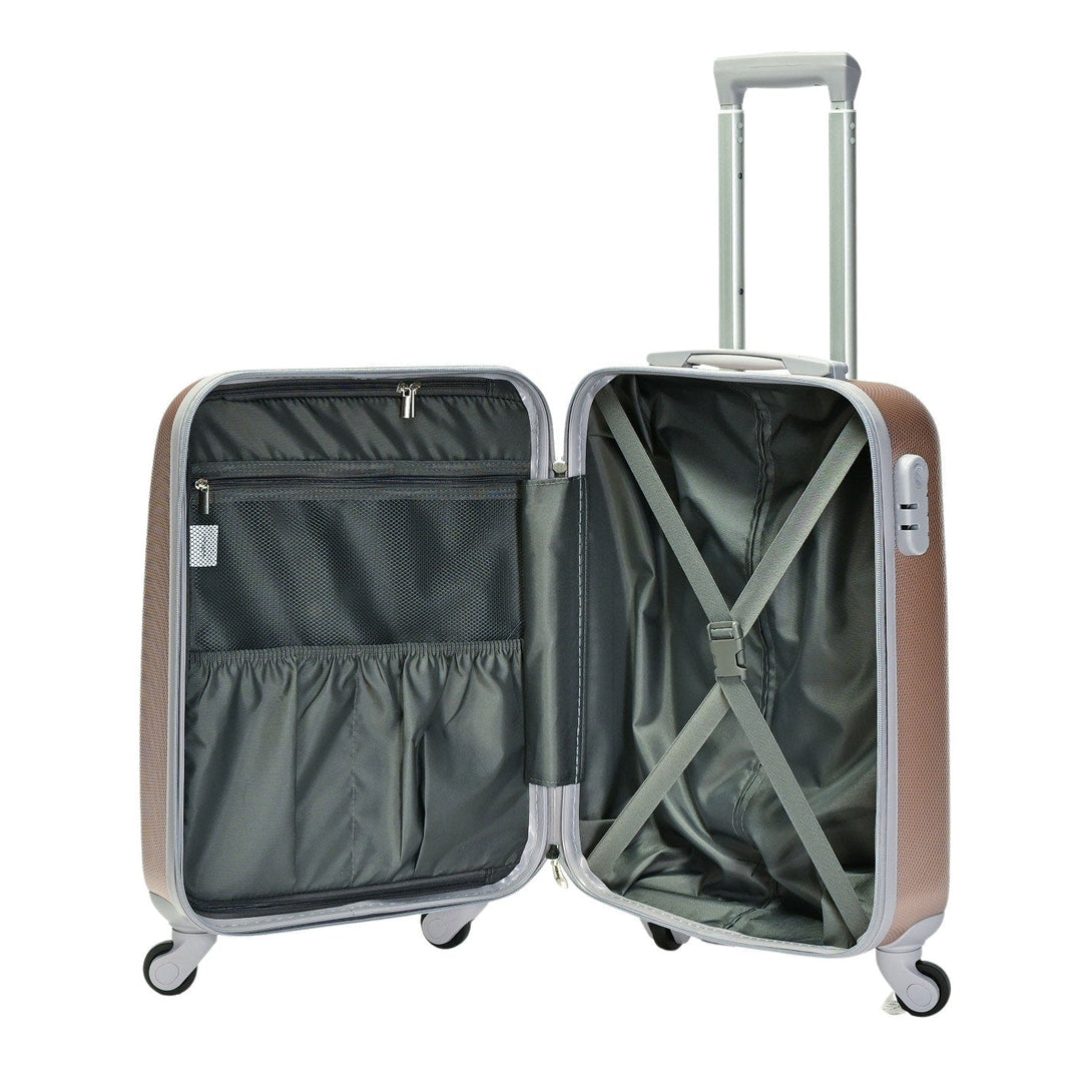 BONTOUR "Classic" 4 Kerekes Kabin Bőrönd 55x39x20cm RoseGold-VASBÚTOR