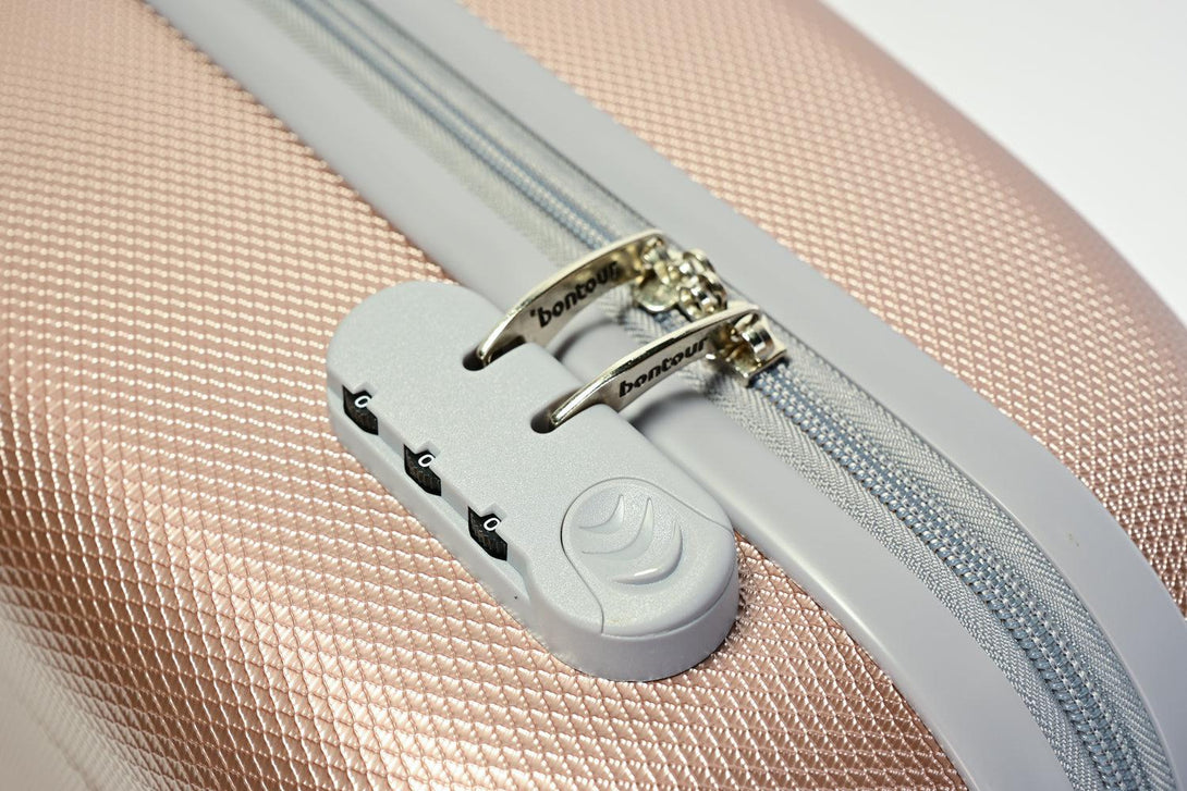 BONTOUR "Classic" 4 Kerekes Kabin Bőrönd 55x39x20cm RoseGold-VASBÚTOR
