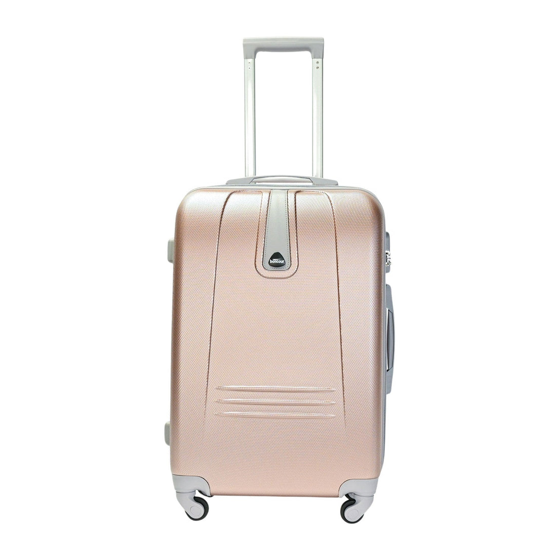 BONTOUR "Classic" 4 Kerekes Közepes Bőrönd 66x44x26 cm, M méretű, Rose gold-VASBÚTOR