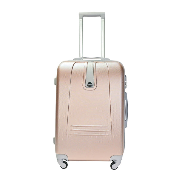 BONTOUR "Classic" 4 Kerekes Közepes Bőrönd 66x44x26 cm, M méretű, Rose gold-VASBÚTOR
