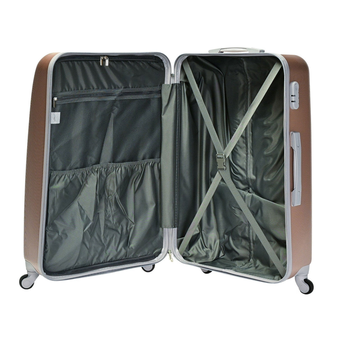 BONTOUR “Classic” 4 Kerekes Nagy Bőrönd 75x50x29 cm RoseGold-VASBÚTOR