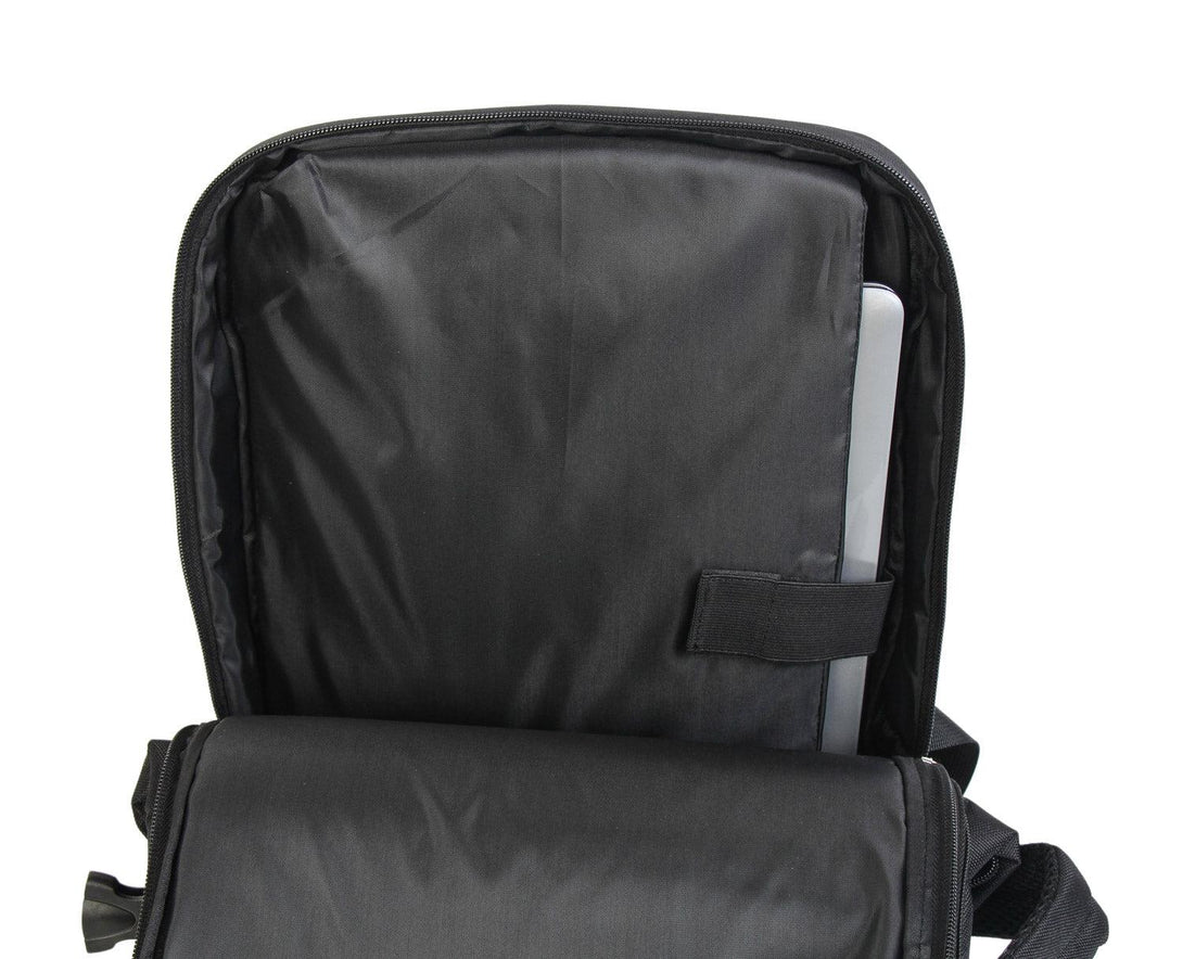 BONTOUR FlexiGo Bővíthető Utazó Hátizsák, WizzAir méretű 40x30x20cm kézipoggyász, Fekete Színben-VASBÚTOR