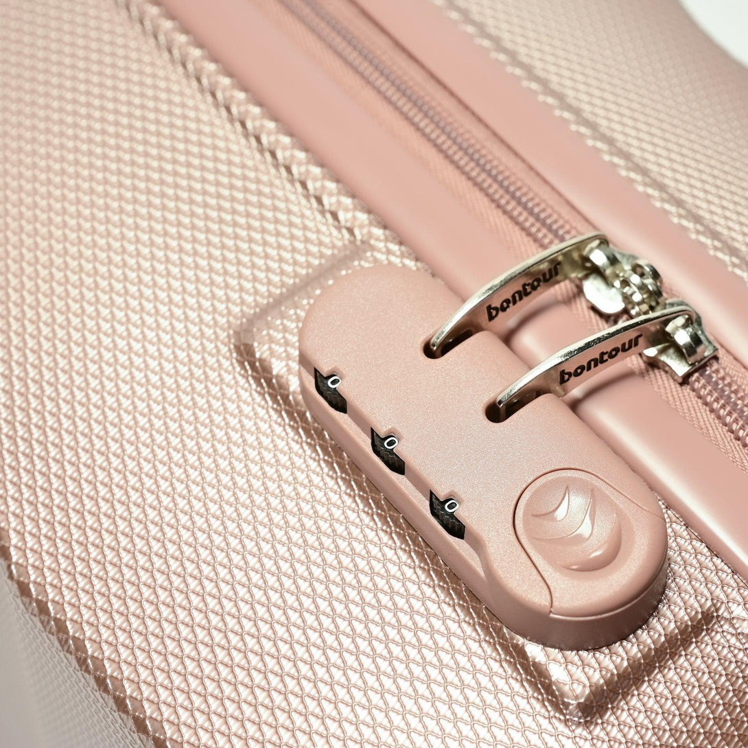 BONTOUR "Horizontal" 4 Kerekes Kabin Bőrönd 55x39x20cm RoseGold-VASBÚTOR