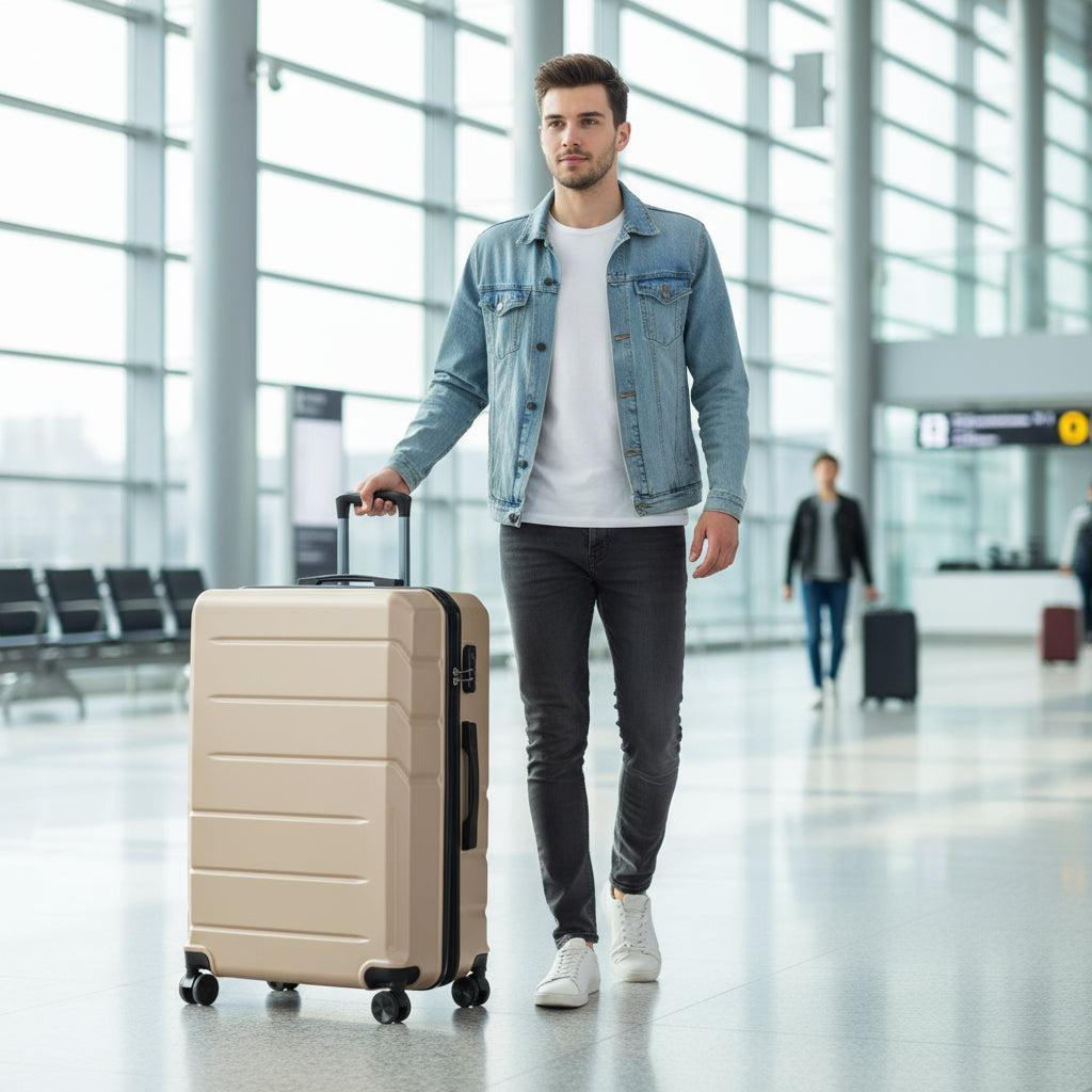 BONTOUR “SPINNER” Nagy Duplakerekes Gurulós bőrönd, pezsgő-VASBÚTOR