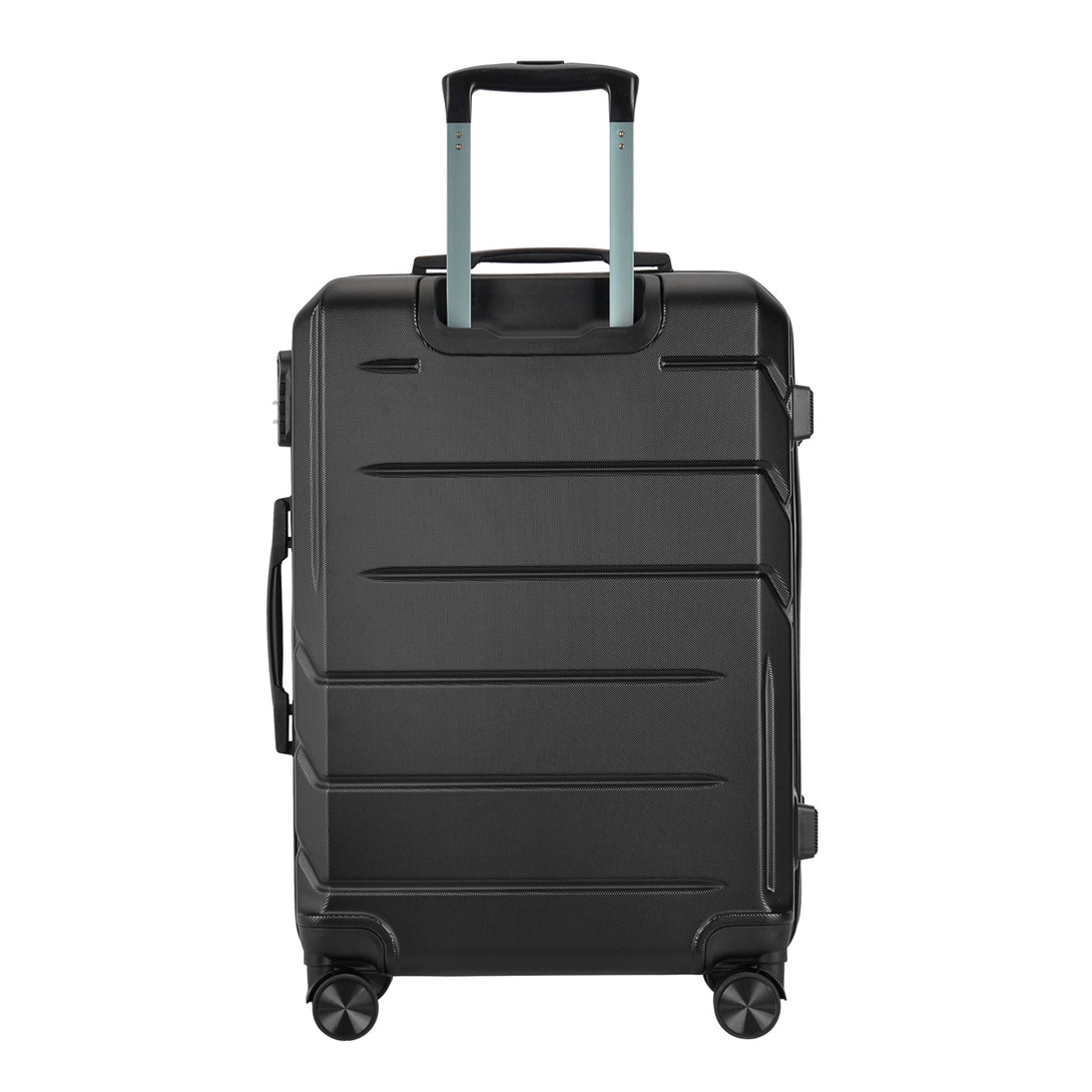 BONTOUR “SPINNER” közepes Duplakerekes Gurulós bőrönd, Fekete-VASBÚTOR