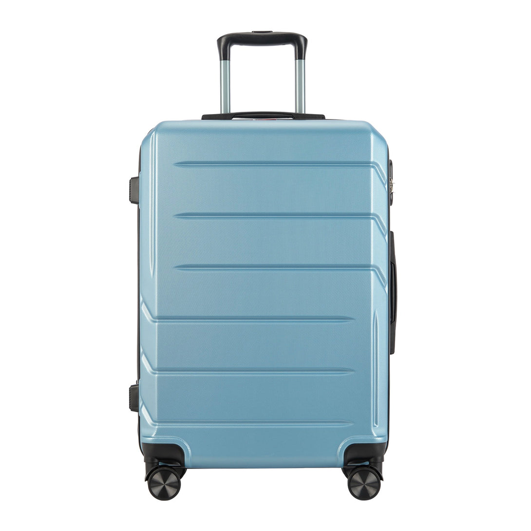 BONTOUR “SPINNER” közepes Duplakerekes Gurulós bőrönd, jégkék-VASBÚTOR