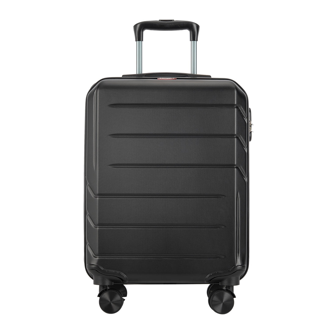 BONTOUR "Spinner" 4 Kerekes Kabin Bőrönd 55x39x20cm Fekete-VASBÚTOR