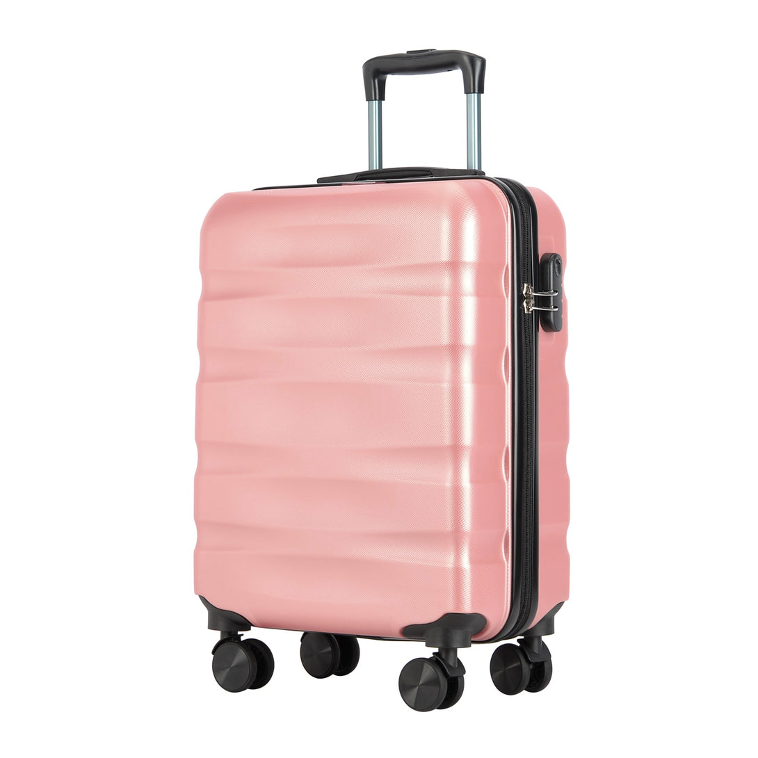 BONTOUR "WAVE" 4 Kerekes Kabin Bőrönd 55x39x20cm Rosegold-VASBÚTOR
