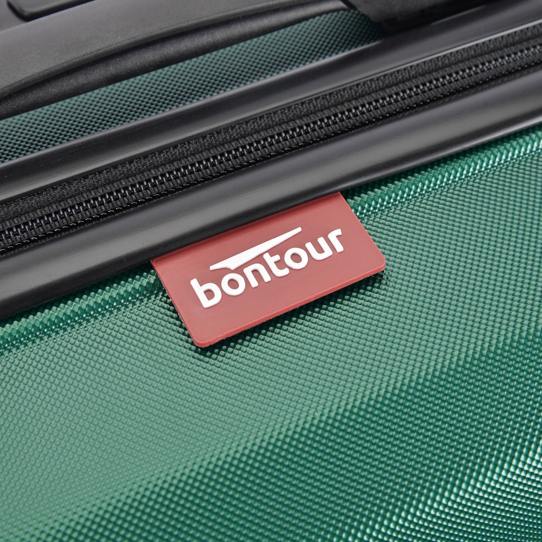 BONTOUR “WAVE” közepes Duplakerekes Gurulós bőrönd, Dzsungelzöld, M méretű-VASBÚTOR