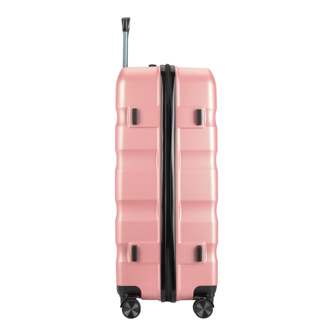 BONTOUR “Wave” Nagy Duplakerekes Gurulós bőrönd számzárral, Rose Gold, L méretű-VASBÚTOR