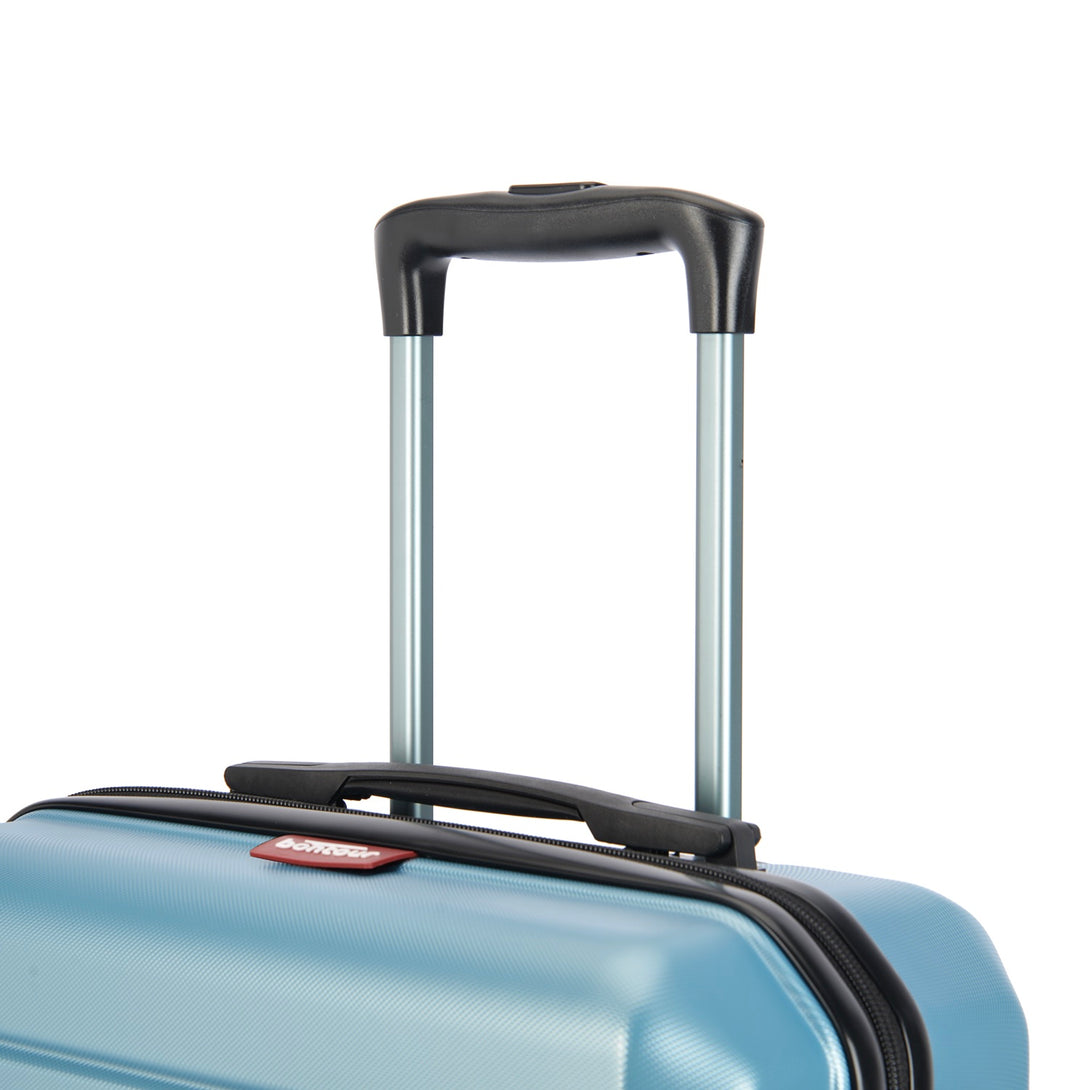 BONTOUR “spinner” közepes duplakerekes gurulós bőrönd, jégkék-VASBÚTOR