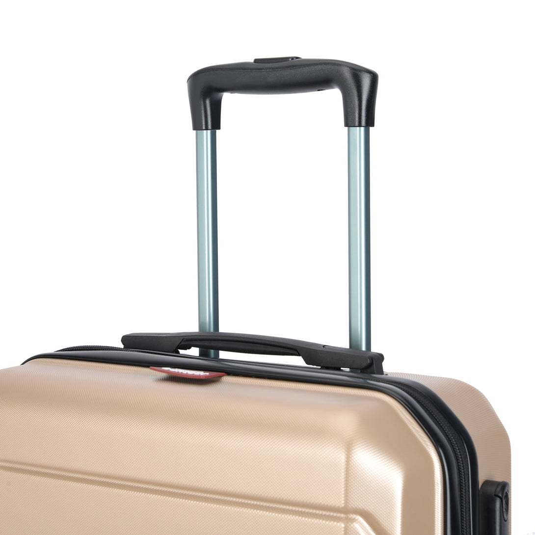 BONTOUR “spinner” közepes duplakerekes gurulós bőrönd, pezsgő-VASBÚTOR