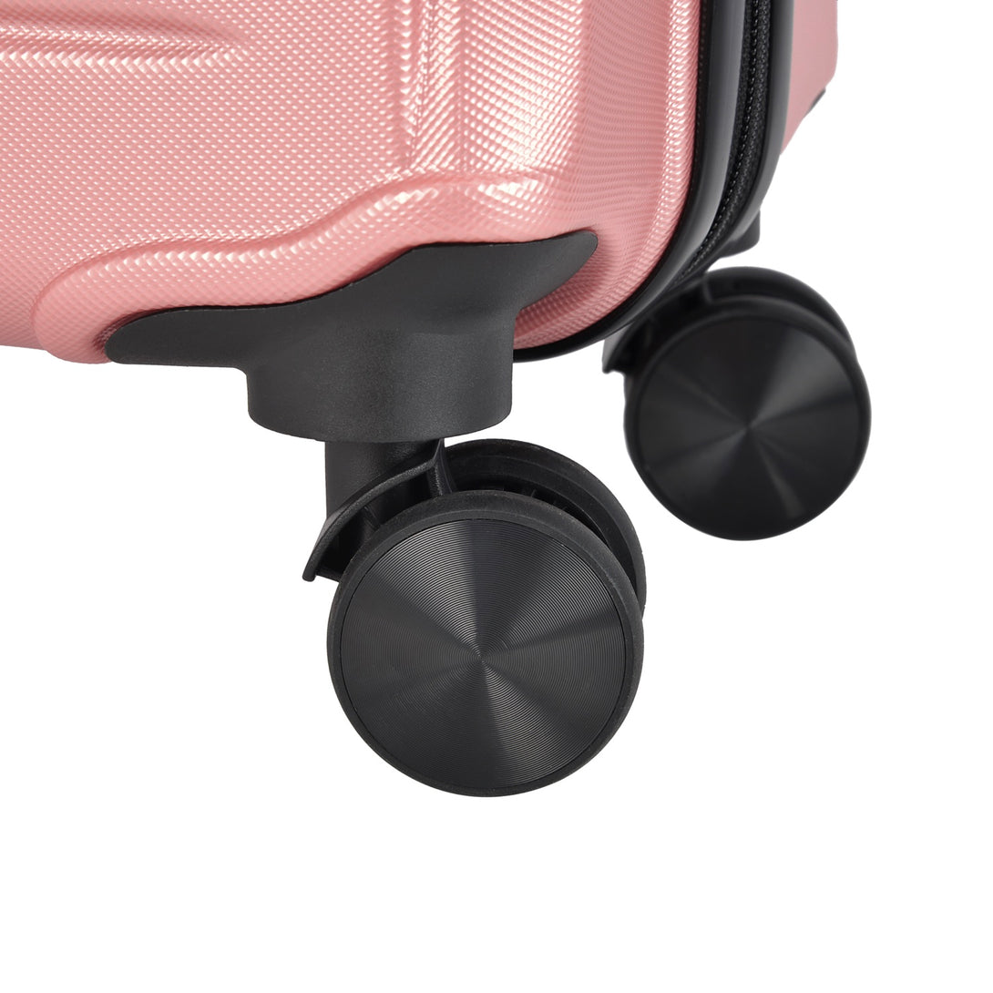 BONTOUR “spinner” közepes duplakerekes gurulós bőrönd, rolsegold-VASBÚTOR