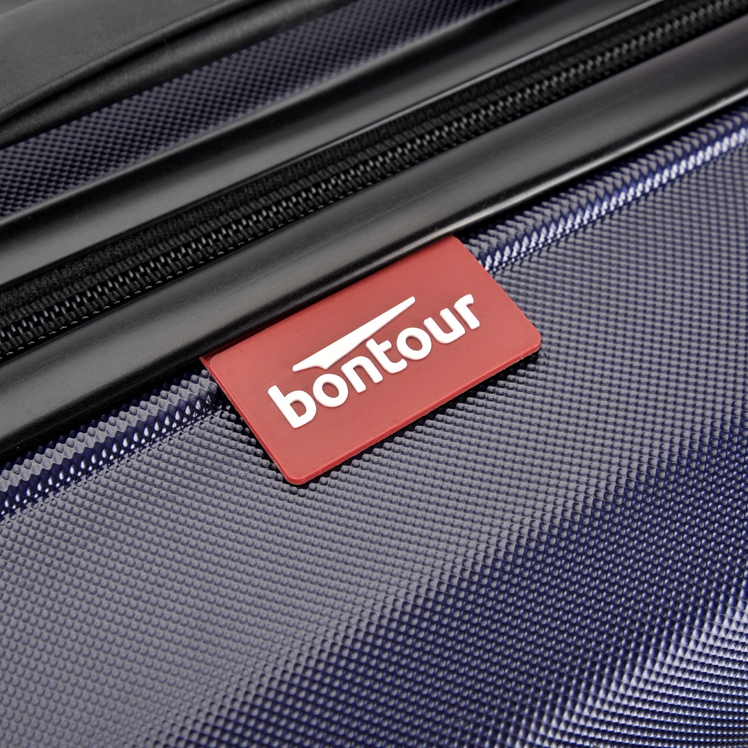 BONTOUR “wave” közepes duplakerekes gurulós bőrönd, kék, m méretű-VASBÚTOR