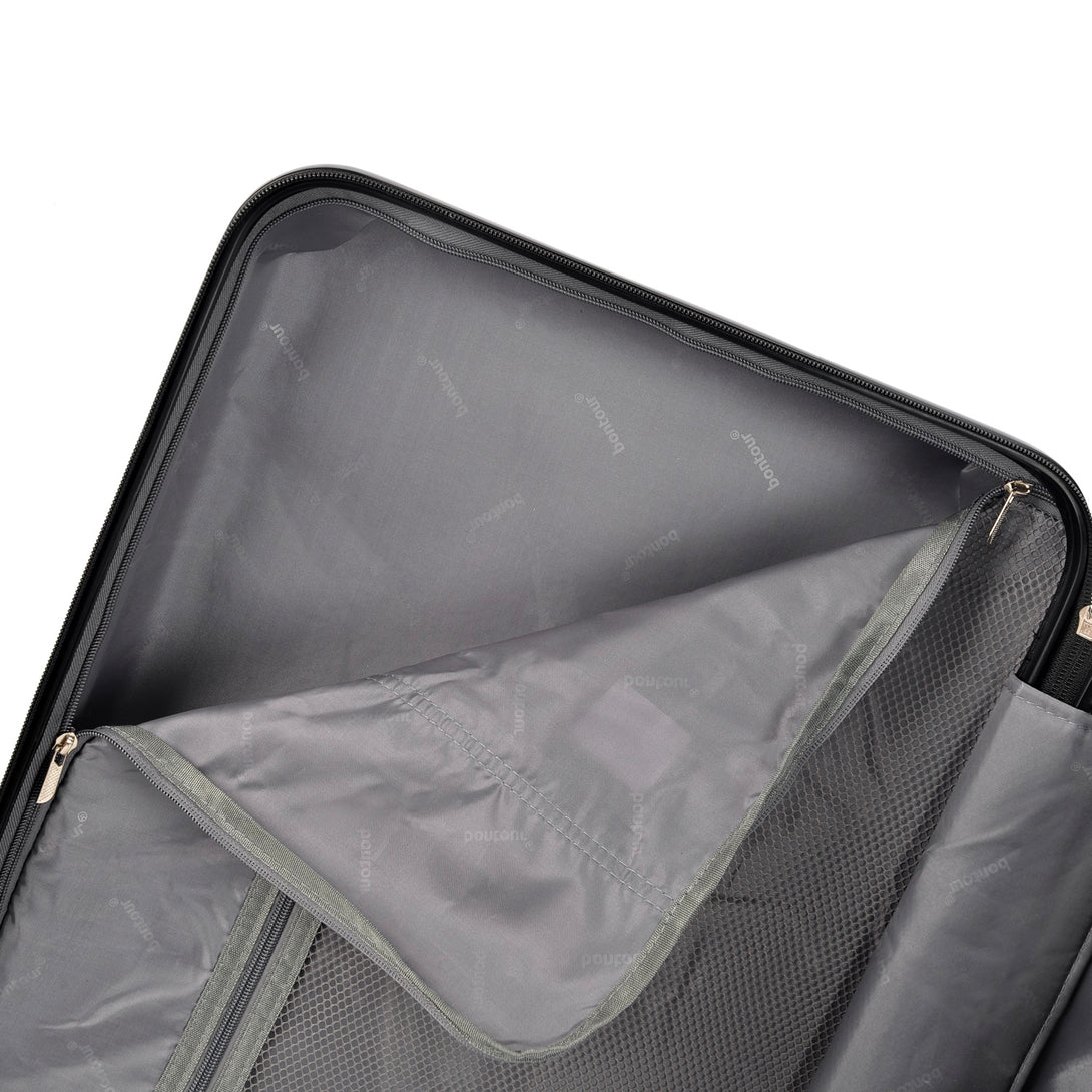 BONTOUR “wave” közepes duplakerekes gurulós bőrönd, kék, m méretű-VASBÚTOR