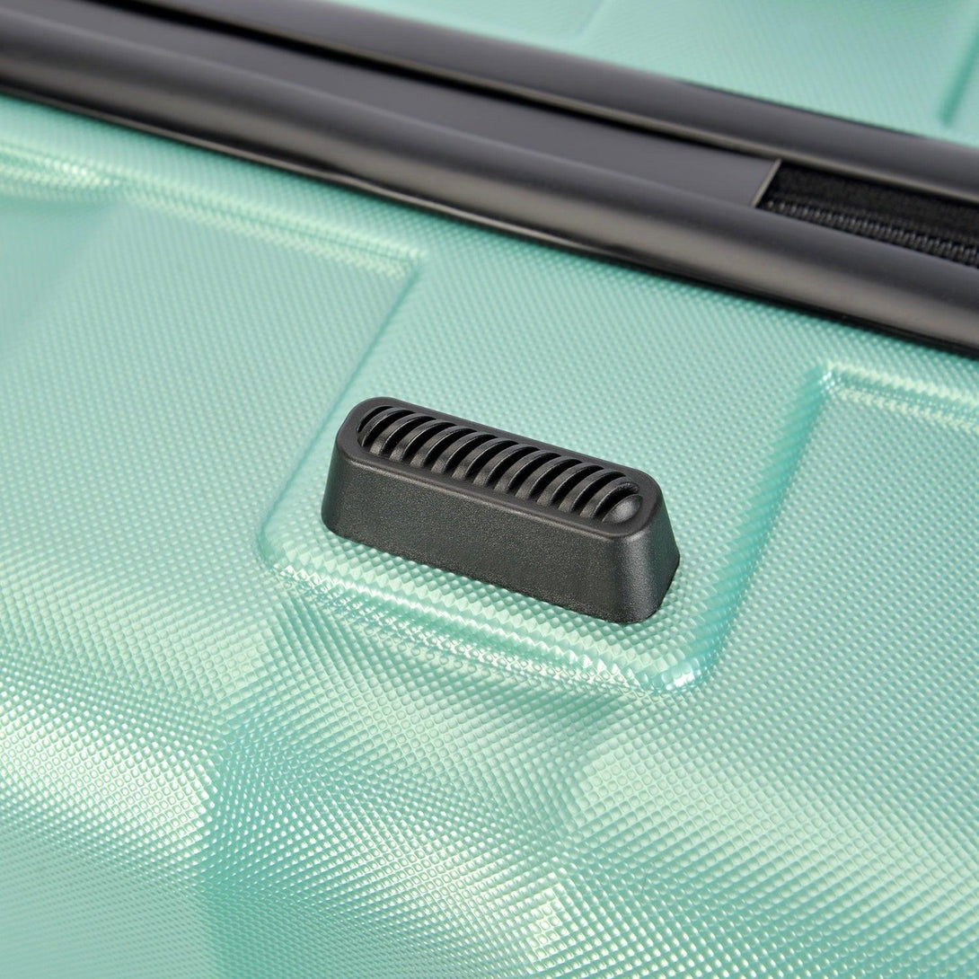 BONTOUR “wave” nagy duplakerekes gurulós bőrönd számzárral, púderzöld, l méretű-VASBÚTOR