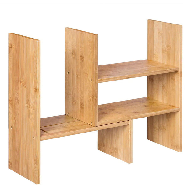Bambusz asztali rendszerező, 3 adaptálható modulos asztali állvány-VASBÚTOR