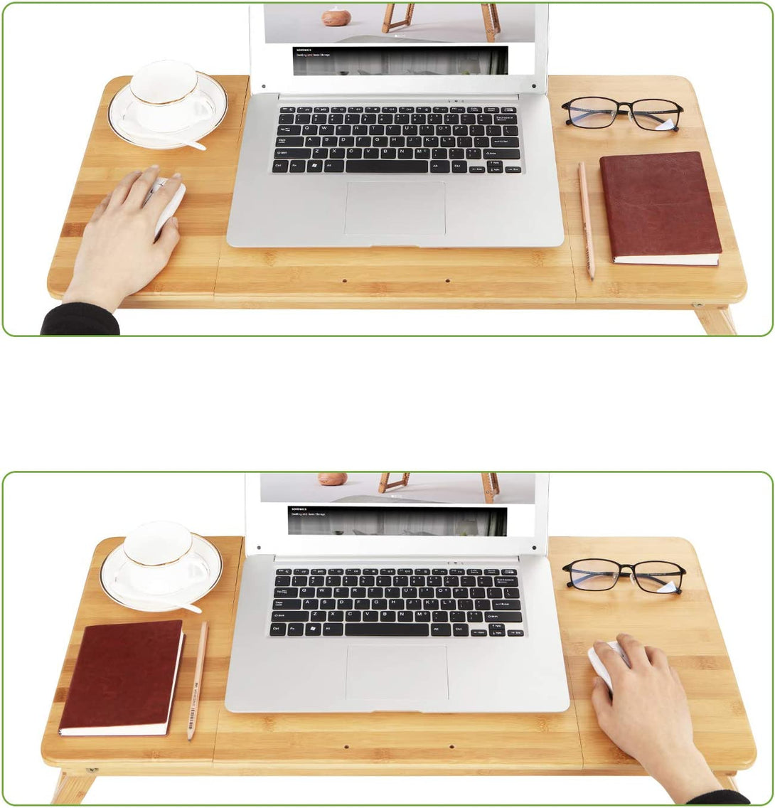Bambusz laptop asztal, összecsukható reggeliző tálca-VASBÚTOR