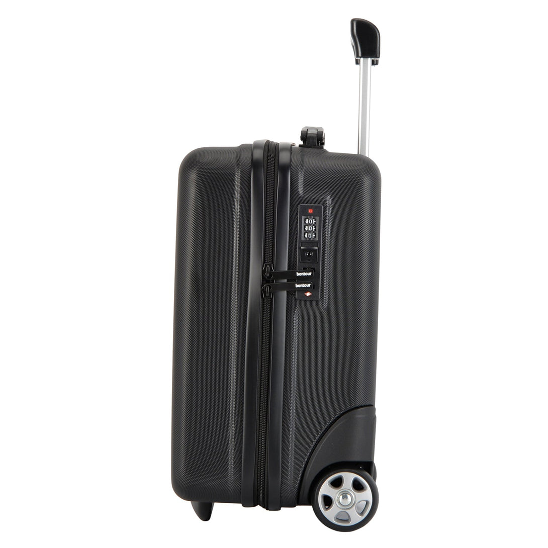 Bontour 40x30x20cm bőrönd, WIZZ AIR felvihető kézipoggyász, Fekete-VASBÚTOR