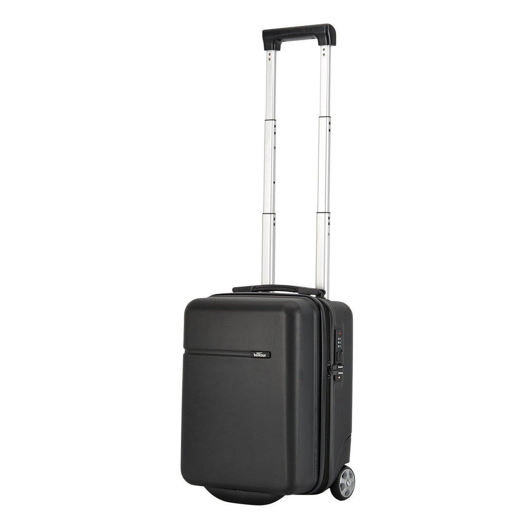 Bontour 40x30x20cm bőrönd, WIZZ AIR felvihető kézipoggyász, Fekete-VASBÚTOR